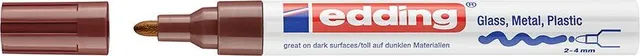 Marker Edding 750 cu vopsea corp metalic varf 2-4mm maro, rezistent, durabil, varf rotund