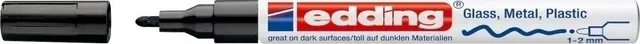 Marker permanent Edding 751 cu vopsea, corp metalic, varf rotund, 1-2 mm