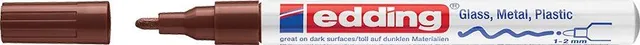 Marker permanent Edding 751 cu vopsea, varf 1-2MM