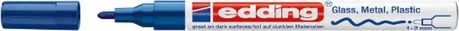 Marker permanent Edding 751 cu vopsea, varf 1-2MM, bleu