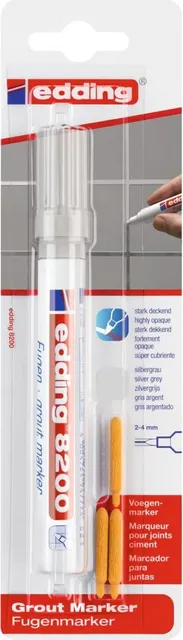 Marker Edding 8200, pentru rosturi, varf rotund 2-4 mm, blister