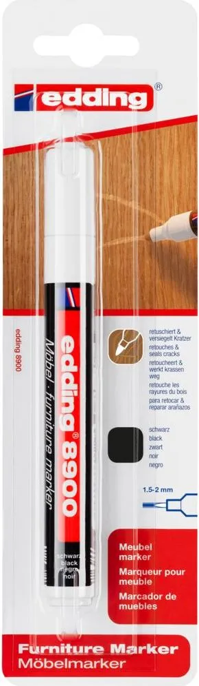 Marker Edding 8900 pentru retusuri mobilier lemn, negru