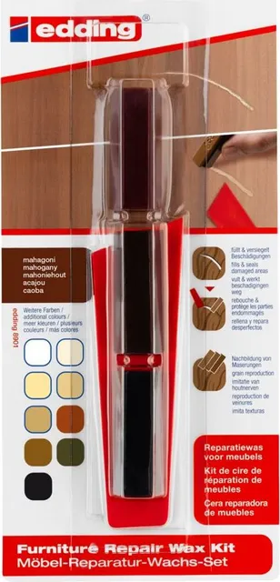 Kit Edding 8901, ceara pentru reparatii mobila, mahon, blister