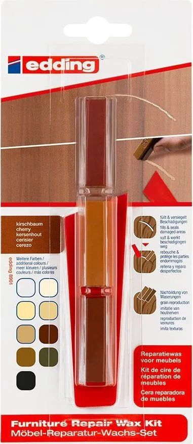 Kit Edding 8901, ceara pentru reparatii mobila, cires, blister