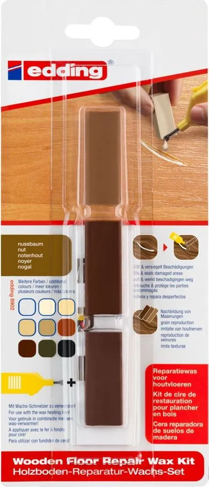 Kit Edding 8902, ceara pentru reparatii pardoseala, nuc, blister