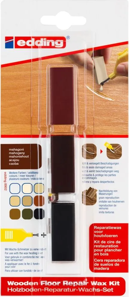 Kit Edding 8902, ceara pentru reparatii pardoseala, mahon, blister