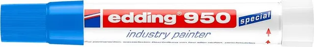 Marker permanent Edding 950, varf tip ceara, 10 mm, albastru