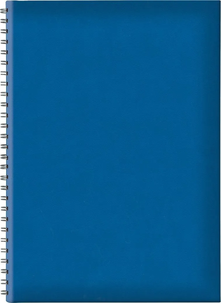 Agenda B5 Tucson, nedatata, hartie offset alb, spira ascunsa, coperta albastru