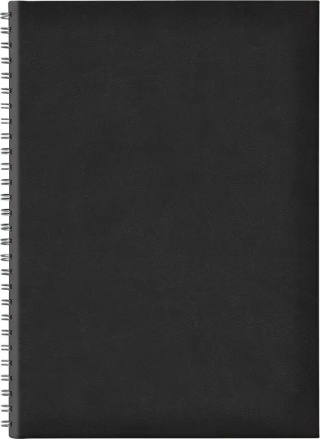 Agenda B5 Tucson, nedatata, hartie offset alb, spira ascunsa, coperta negru