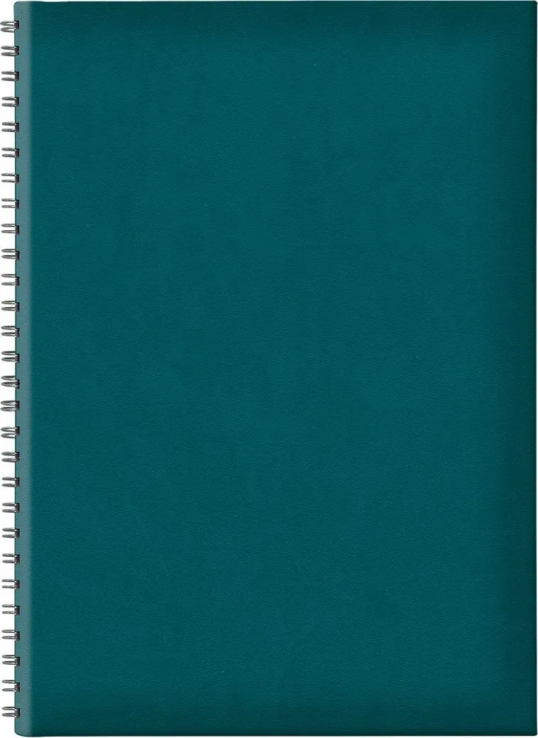 Agenda B5 Tucson, nedatata, hartie offset alb, spira ascunsa, coperta verde petrol