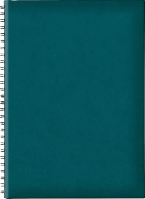 Agenda B5 Tucson, nedatata, hartie offset alb, spira ascunsa, coperta verde petrol