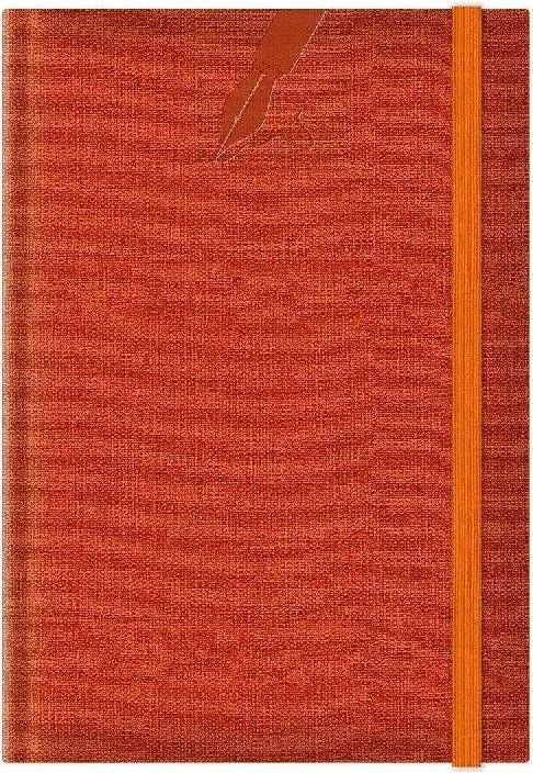 Agenda nedatata A5 Colere, elastic, hartie alba, coperta orange