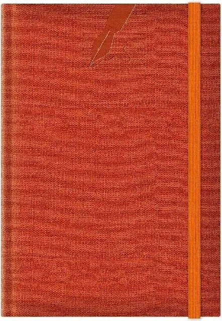 Agenda nedatata A5 Colere, elastic, hartie alba, coperta orange