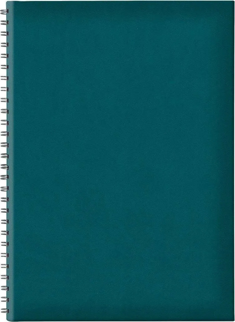 Agenda nedatata B5 Tucson, hartie offset alb, spira ascunsa, coperta verde petrol