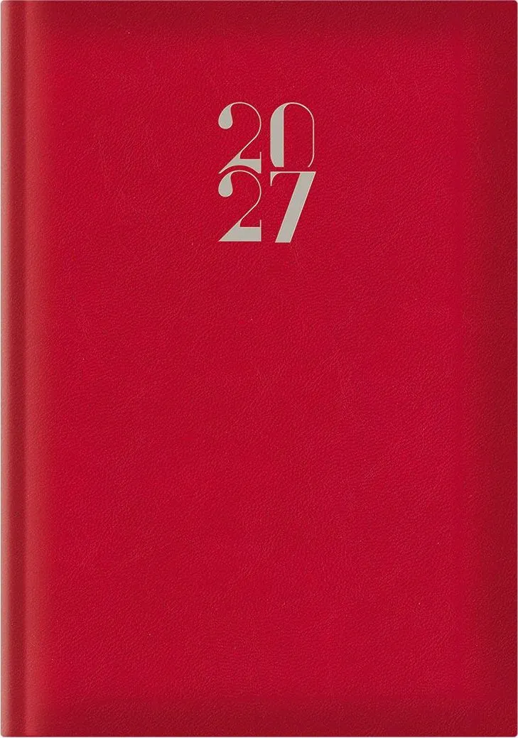 Agenda Artilux A5, datata, hartie ivory, coperta rosu