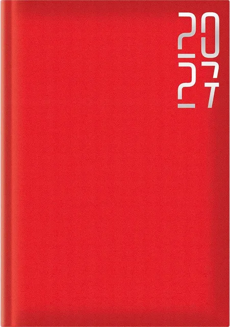 Agenda Artibest A5, datata, hartie offset alb, coperta rosu