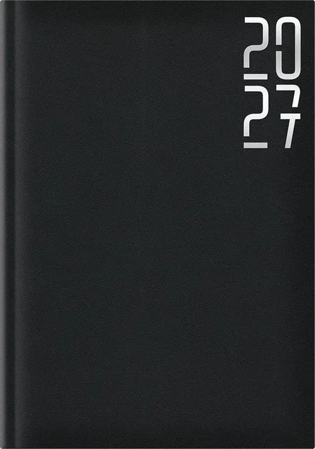 Agenda Artibest A5, datata, hartie offset alb, coperta negru
