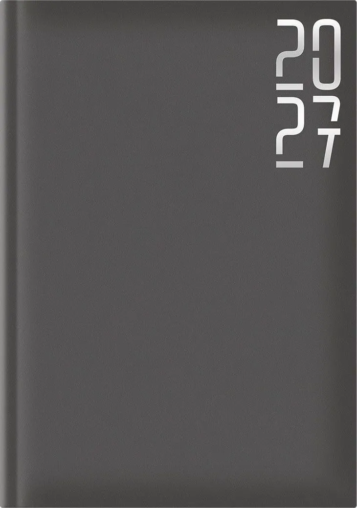 Agenda Artibest A5, datata, hartie offset alb, coperta gri