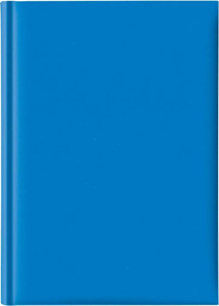 Agenda A5, nedatata, hartie offset alb, coperta bleu
