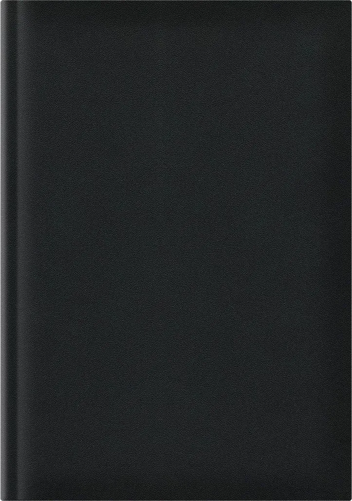 Agenda A5, nedatata, hartie offset alb, coperta negru