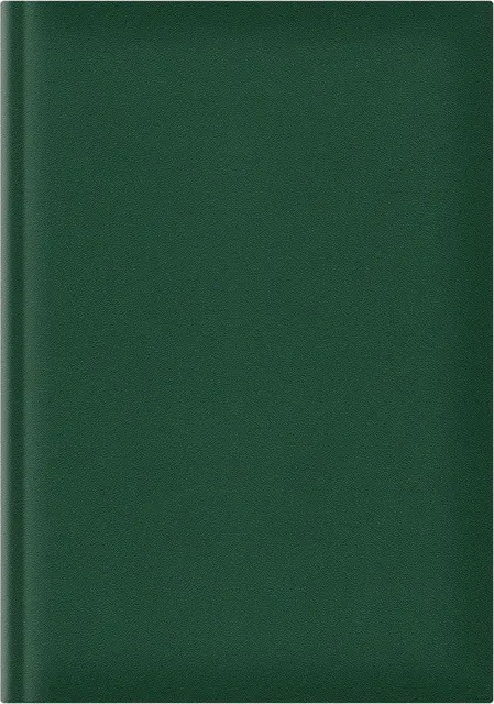 Agenda A5, nedatata, hartie offset alb, coperta verde