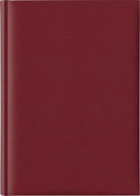 Agenda A5, nedatata, hartie offset alb, coperta bordeaux