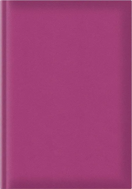 Agenda A5, nedatata, hartie offset alb, coperta fucsia