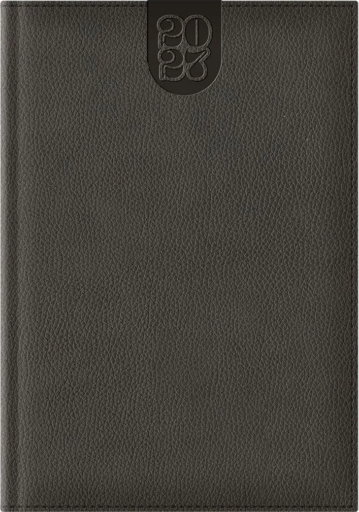 Agenda Dakota A4, datata, hartie ivory, coperta gri