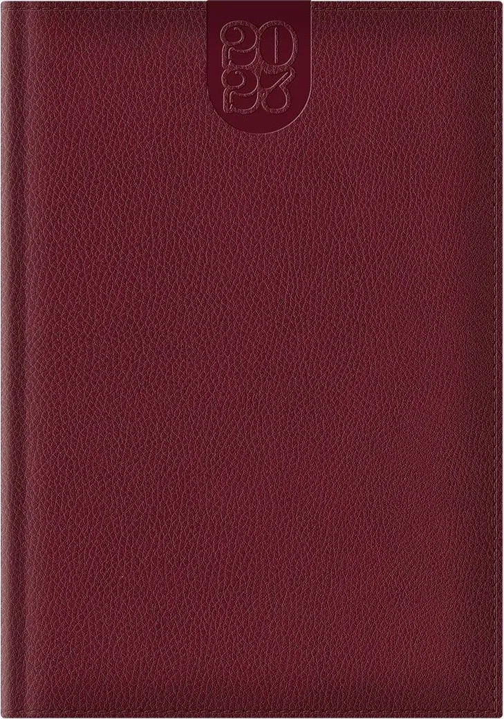 Agenda Dakota A4, datata, hartie ivory, coperta bordeaux