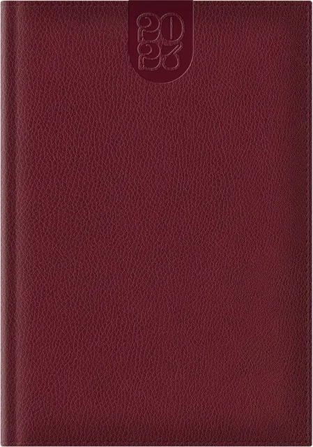Agenda Dakota A4, datata, hartie ivory, coperta bordeaux