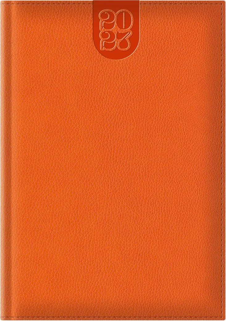 Agenda Dakota A5, datata, hartie ivory, coperta portocaliu
