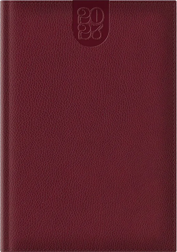 Agenda Dakota A5, datata, hartie ivory, coperta bordeaux