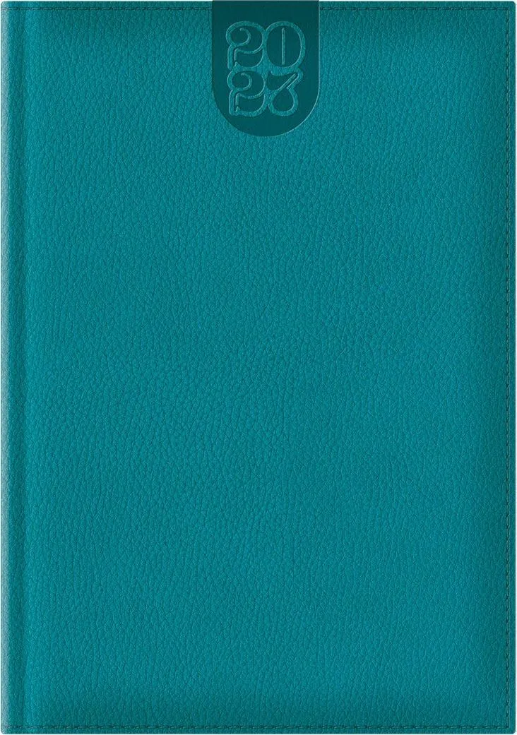 Agenda Dakota A5, datata, hartie ivory, coperta turcoaz