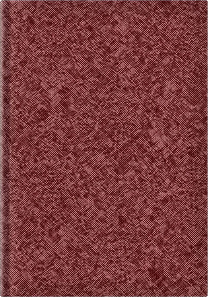 Agenda Adria A5, nedatata, hartie ivory, coperta maro roscat
