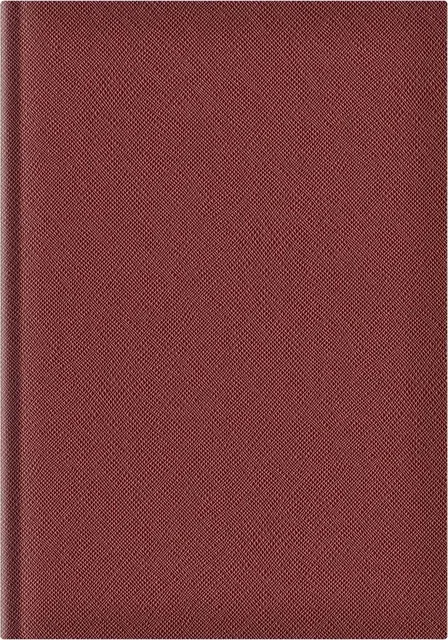 Agenda Adria A5, nedatata, hartie ivory, coperta maro roscat