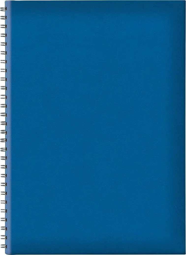Agenda Tucson B5, nedatata, hartie offset alb, spira ascunsa, coperta albastru