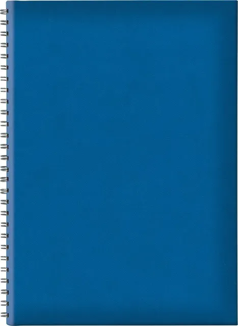 Agenda Tucson B5, nedatata, hartie offset alb, spira ascunsa, coperta albastru