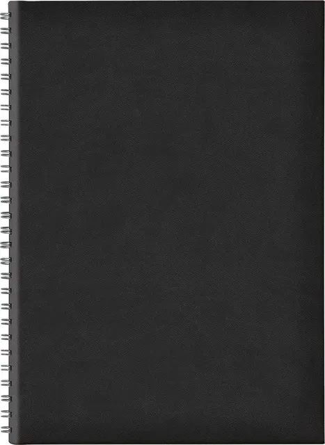 Agenda Tucson B5, nedatata, hartie offset alb, spira ascunsa, coperta negru
