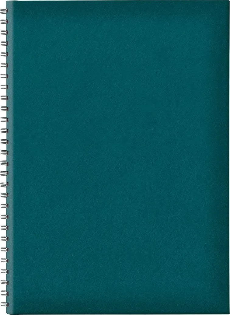Agenda Tucson B5, nedatata, hartie offset alb, spira ascunsa, coperta verde petrol