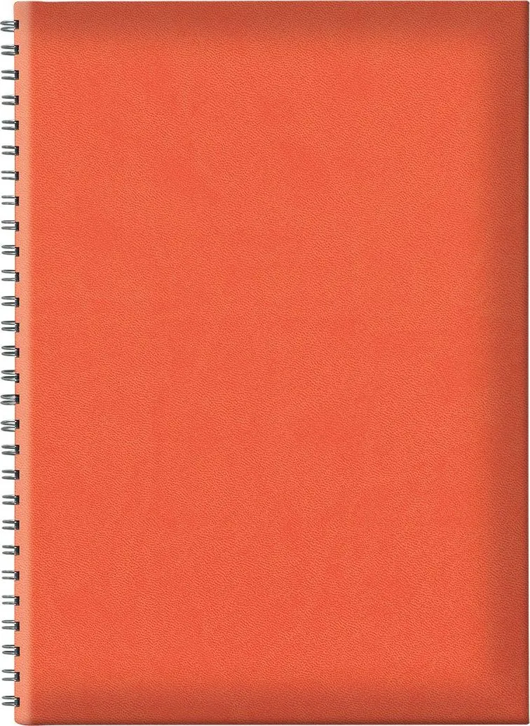 Agenda Tucson B5, nedatata, hartie offset alb, spira ascunsa, coperta portocaliu
