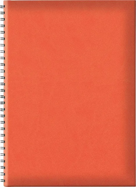 Agenda Tucson B5, nedatata, hartie offset alb, spira ascunsa, coperta portocaliu