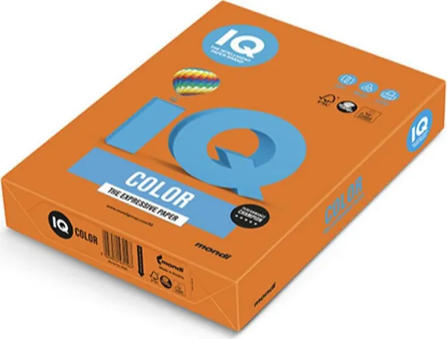 Carton IQ Color, A4, 160g, 250 coli/top, portocaliu