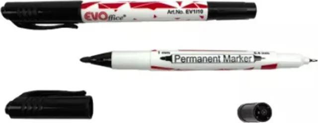 Marker permanent EVOffice, CD/DVD, 0.4/1 mm, negru
