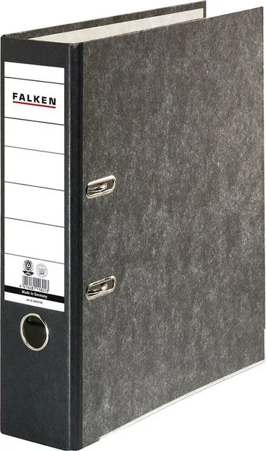 Biblioraft Falken marmorat, 80 mm, negru