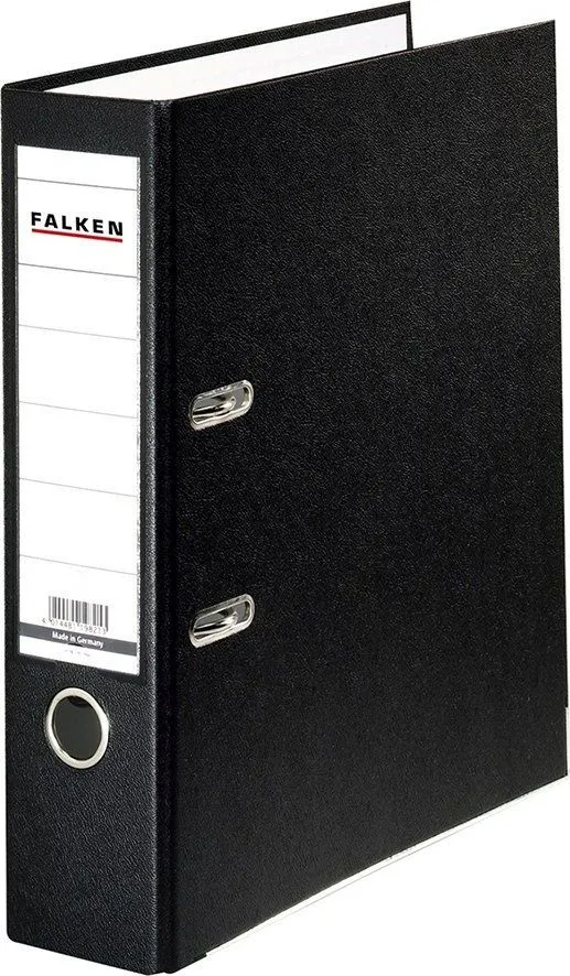 Biblioraft Falken, plastifiat, 50 mm, negru