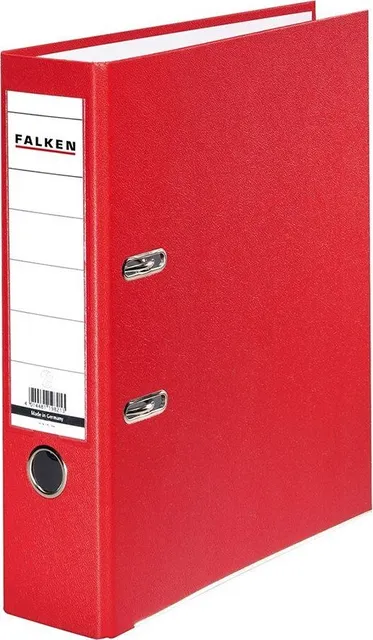 Biblioraft Falken plastifiat color, 50 mm, rosu