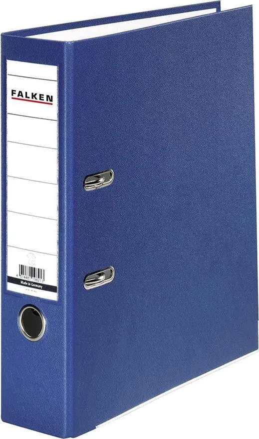 Biblioraft Falken plastifiat, 80 mm, albastru