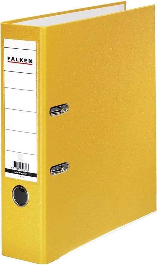 Biblioraft Falken plastifiat, 80 mm, galben