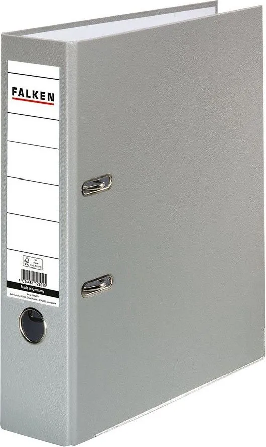 Biblioraft Falken plastifiat, 80 mm, gri