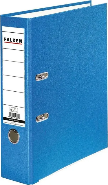 Biblioraft Falken plastifiat, 80 mm, bleu